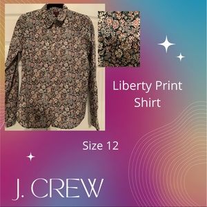 J. Crew Liberty Print button up